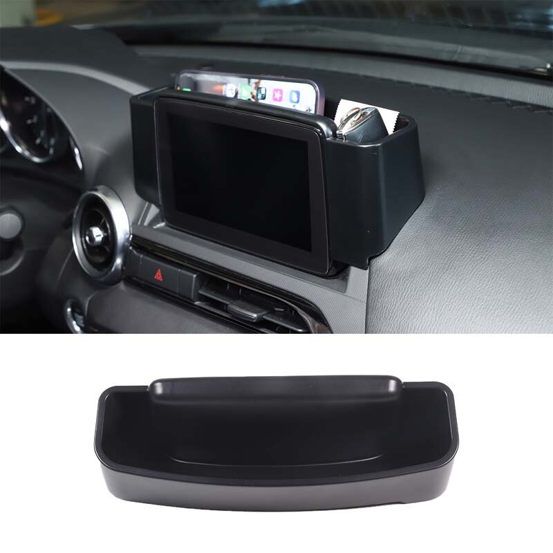 سيارة التحكم المركزي شاشة الملاحة ، صندوق تخزين خلفي ، علبة الهاتف المحمول ، الملحقات الداخلية ، أسود ABS ، مازدا MX-5 2016-2023