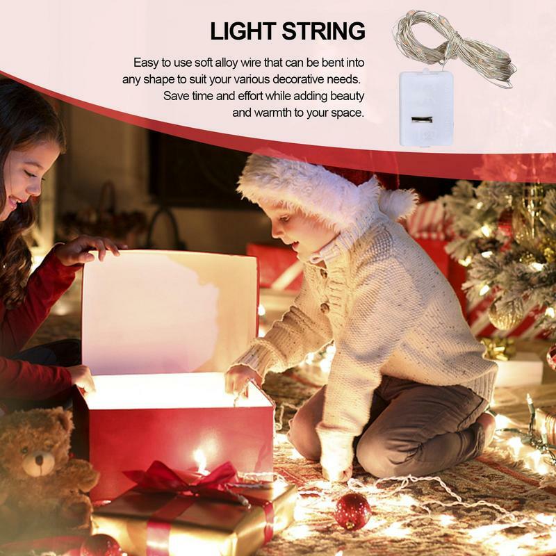 بطارية تعمل أضواء الجنية الصغيرة ، أضواء الأسلاك ، أضواء سلسلة LED للحزب ، هالوين ، الزفاف ، عيد الميلاد ، 6 قطعة