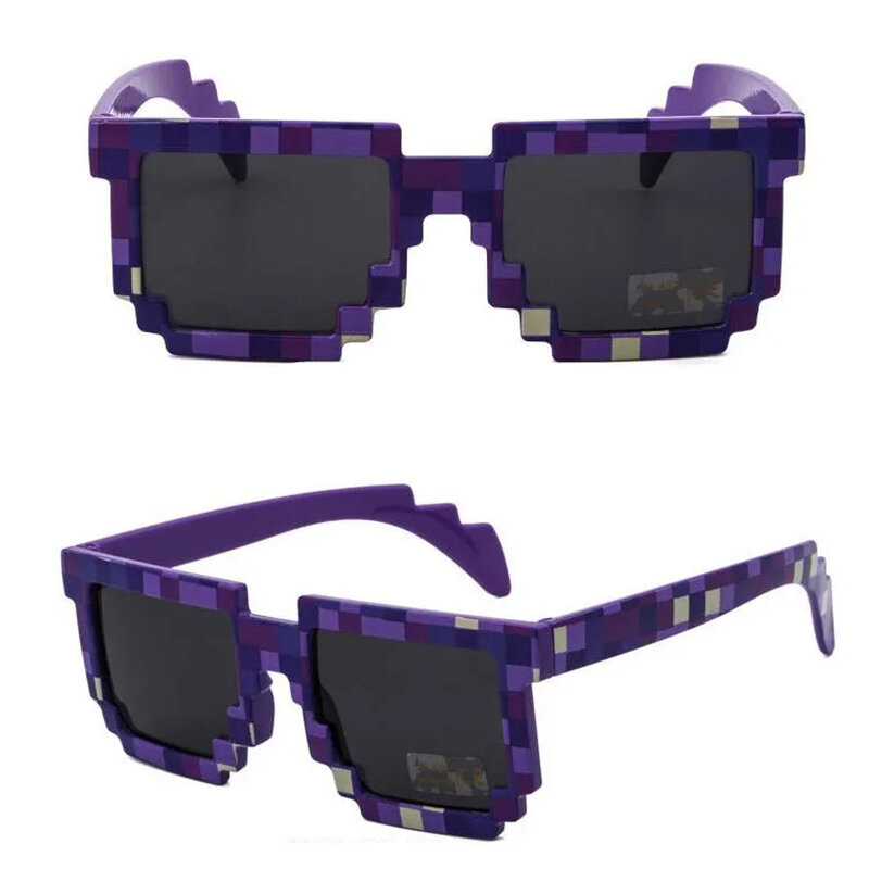 نظارات شمسية جديدة للأطفال ، نظارات مضحكة من الفسيفساء ، نظارات بكسل للأطفال ، نظارات زاحفة ، هدية للأولاد والبنات ، موضة جديدة