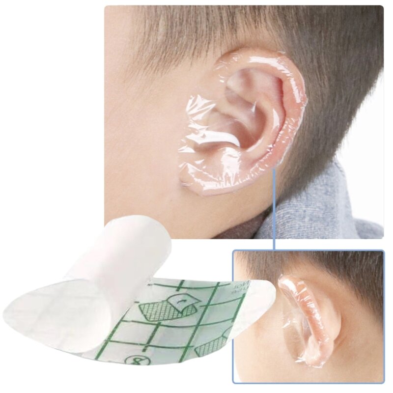 60 قطعة من واقيات الأذن المقاومة للماء لحمام السباحة وملصقات الأذن للاستعمال مرة واحدة