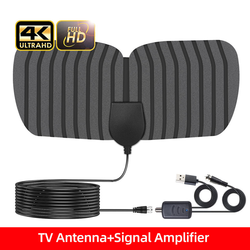 هوائي تلفاز 8K 4K للتلفاز الرقمي العالمي 1080P 25DB مقوي مكسب عالي الدقة لـ RV هوائي للسيارات الخارجية قناة تلفاز داخلية مجانية