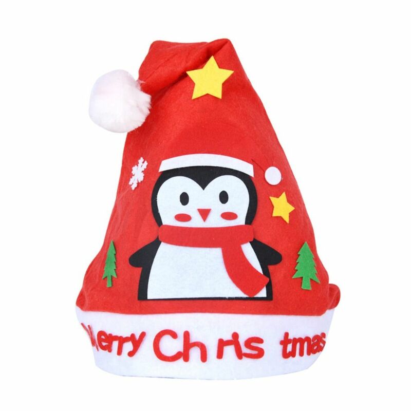 قبعة سانتا كلوز اليدوية ، عيد الميلاد سانتا كلوز ، الأيل ، البطريق ، قبعة ديي ، قبعة عيد الميلاد ، قبعة عيد الميلاد ، لعبة الحزب