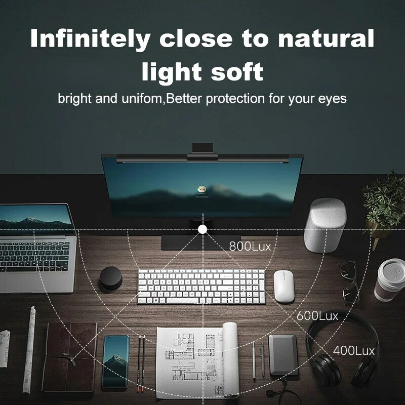 شريط إضاءة شاشة كمبيوتر LED مع جهاز تحكم عن بعد ، حماية العين ، شاشة معلقة ، دراسة ، عمل ، اتصال USB