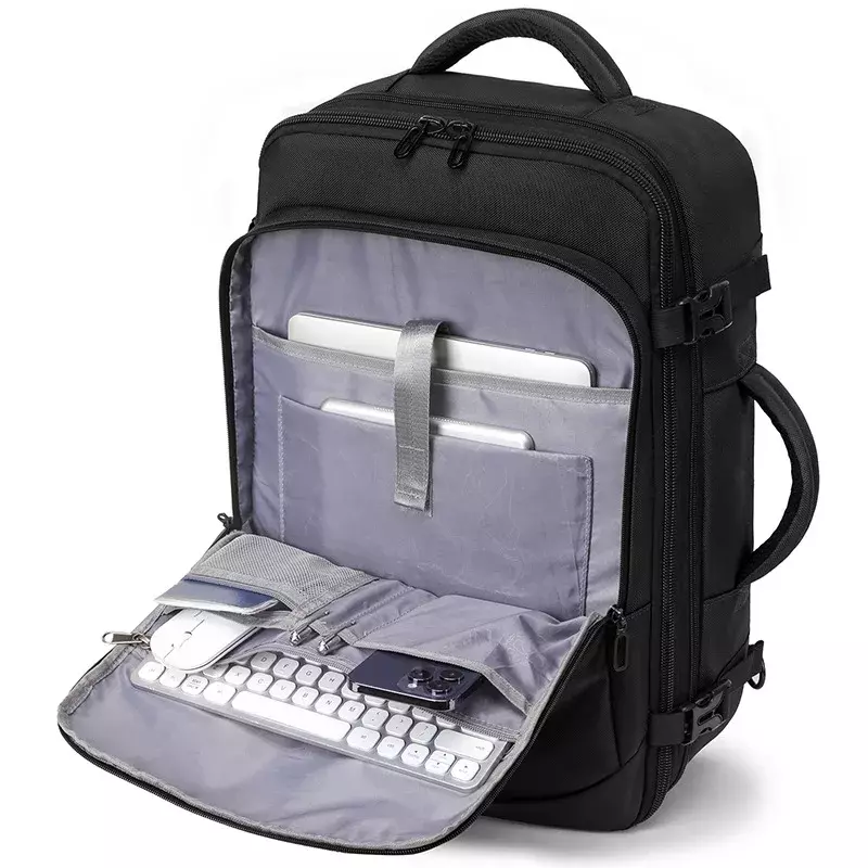 حقيبة ظهر للكمبيوتر متعددة الحجرات ، حقيبة كتف قابلة للتوسيع ، سعة كبيرة ، حقيبة ظهر للسفر للعمل للرجال ، جديدة ،