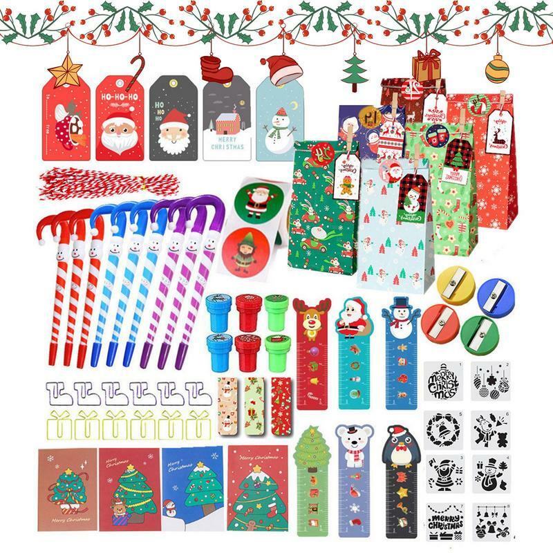 مجموعة محايات قلم رصاص عيد الميلاد للأطفال ، مجموعة أدوات مكتبية للطلاب ، قرطاسية جو احتفالي