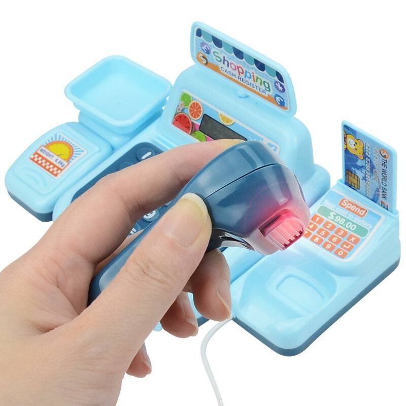 لعبة أمين الصندوق تسجيل النقدية Playset سوبر ماركت لعبة الخروج مع الصوت والضوء التسوق أمين الصندوق لعب دور لعبة مجموعة للأطفال