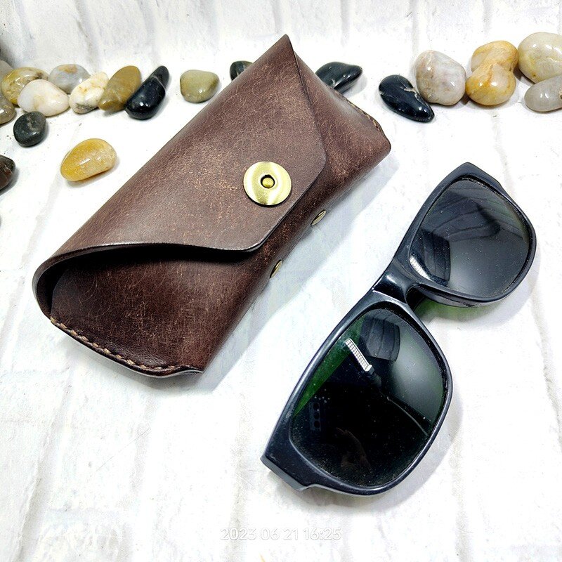 Blongk نظارات حقيبة الخصر حقيبة اليدوية حقيقية نظارات شمسية من الجلد صندوق جيب حزام حزمة المحمولة الرجال النساء YJHd-2S