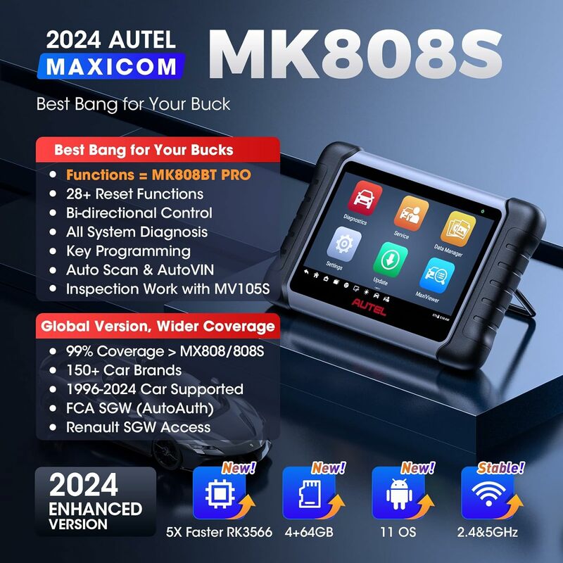Autel-maxicom mk808s: أداة ثنائية الاتجاه ، mk808bt pro mx808s m808z ، تعمل كخدمة maxicCheck mx900 ، 28 +