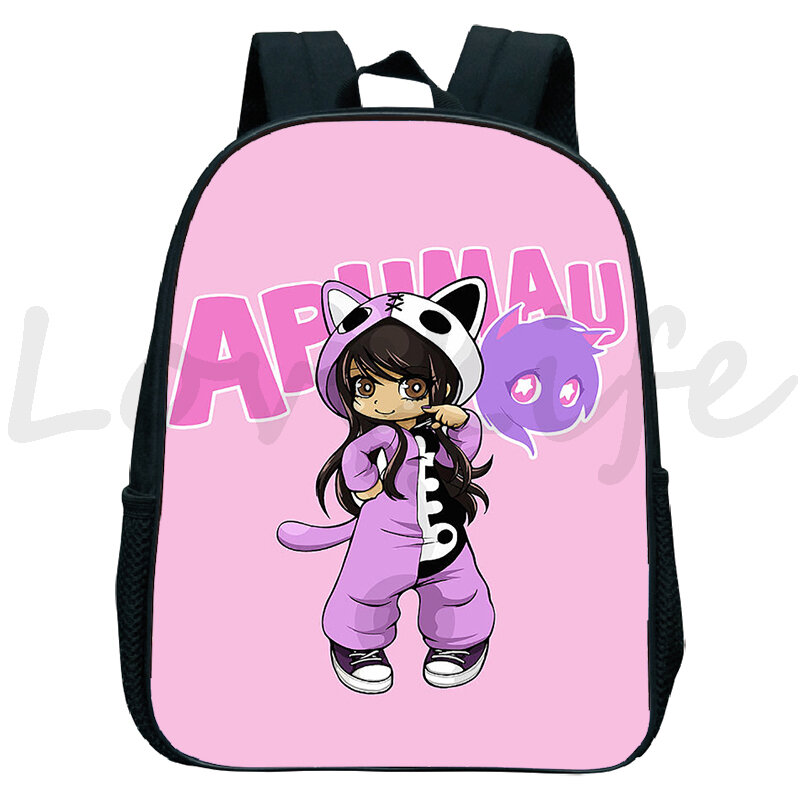 12 بوصة Aphmau حقيبة ظهر صغيرة للأطفال رياض الأطفال Bookbag بنين بنات الكرتون حقيبة مدرسية الأطفال أنيمي حقيبة Mochila Infantil