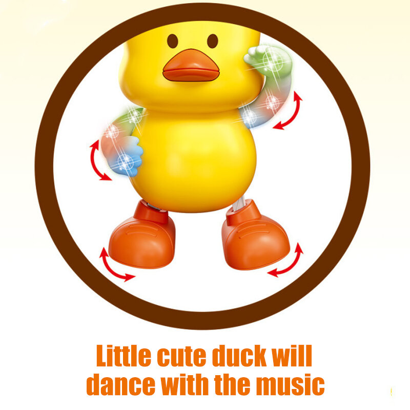 لعبة أطفال بطة صفراء صغيرة الغناء الرقص يتأرجح الرقص الكهربائي روبوت مضحك هدايا عيد الميلاد اللعب الكهربائية روبوت لعبة