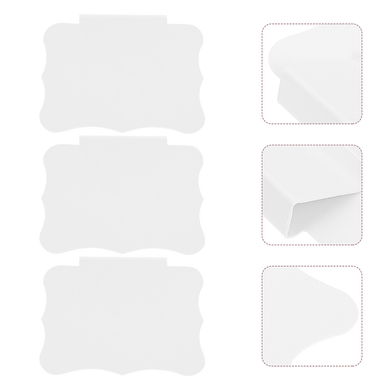 حامل ملصق أبيض معلق ، مشابك PVC قابلة لإعادة الاستخدام على سلة ، ألواح ، 10 ملصقات