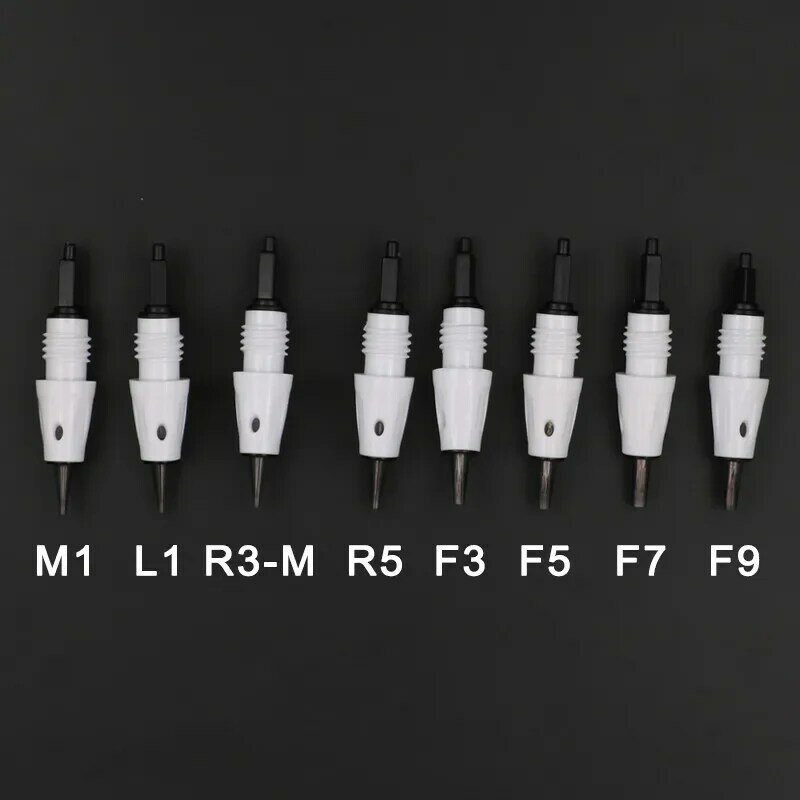 خرطوشة إبرة الوشم ، 25 قطعة من Microblading M1 L1 R3 R5 F5 F7 تستخدم لـ Artmex V8 V6 V3 PMU ، آلة المكياج شبه الدائمة