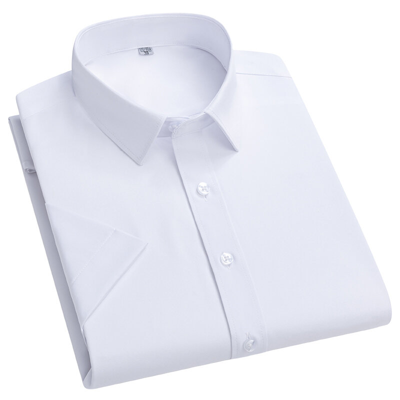 الصيف رقيقة قصيرة الأكمام قمصان للرجال مطاطا الصلبة عادي قميص سليم صالح قميص رسمي الأعمال مكتب الملابس شحن مجاني