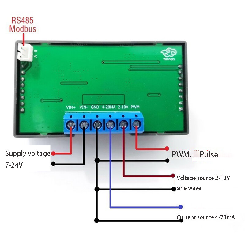 وحدة قابلة للتعديل بنبض PWM ، مولد إشارة موجة جيبية ، RS485 Modbus ، 0 4 20mA 0 2 10V