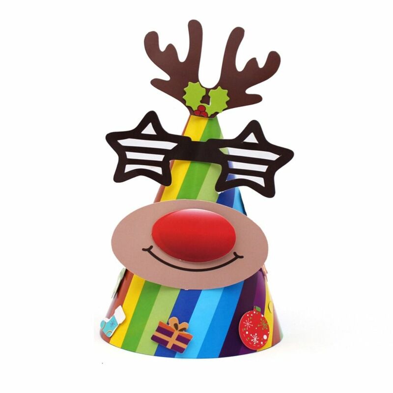 قبعة ورقية مصنوعة يدويًا سانتا كلوز ، الأيام الإبداعية ، قبعة عيد الميلاد DIY ، شجرة عيد الميلاد ، ثلج ، لعبة حفلة عيد الميلاد