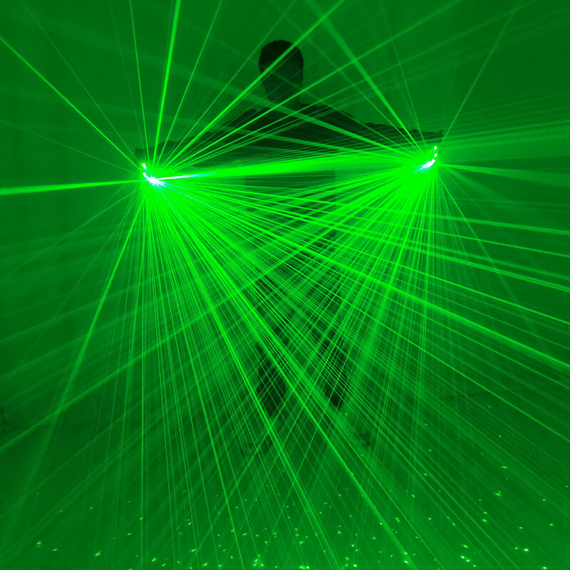 قفازات ليزر خضراء للعرض ، قفاز ليزر ليد ، قفازات أشعة ، أزياء مضيئة ، نجمة السماء ، 532 نانومتر