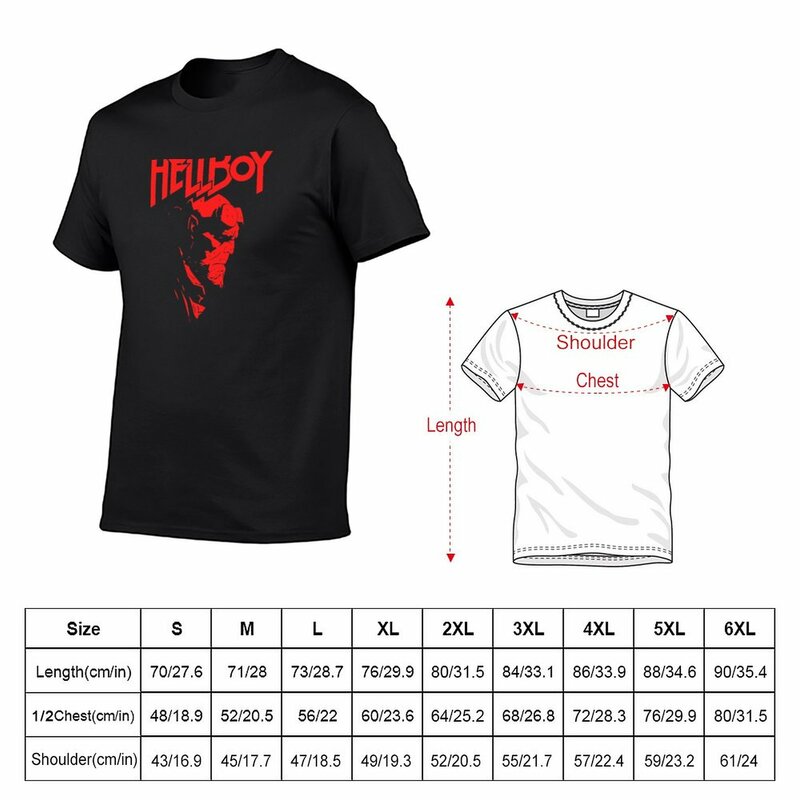 جديد Hellboy الشخصي تي شيرت الملابس الجمالية ملابس الصيف ملابس الرجال