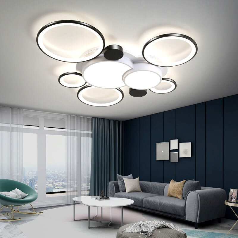 الحديثة عكس الضوء LED ضوء السقف ، مصباح للمطبخ السقف ، غرفة المعيشة ، غرفة نوم ، إضاءة مستديرة ، التحكم عن بعد