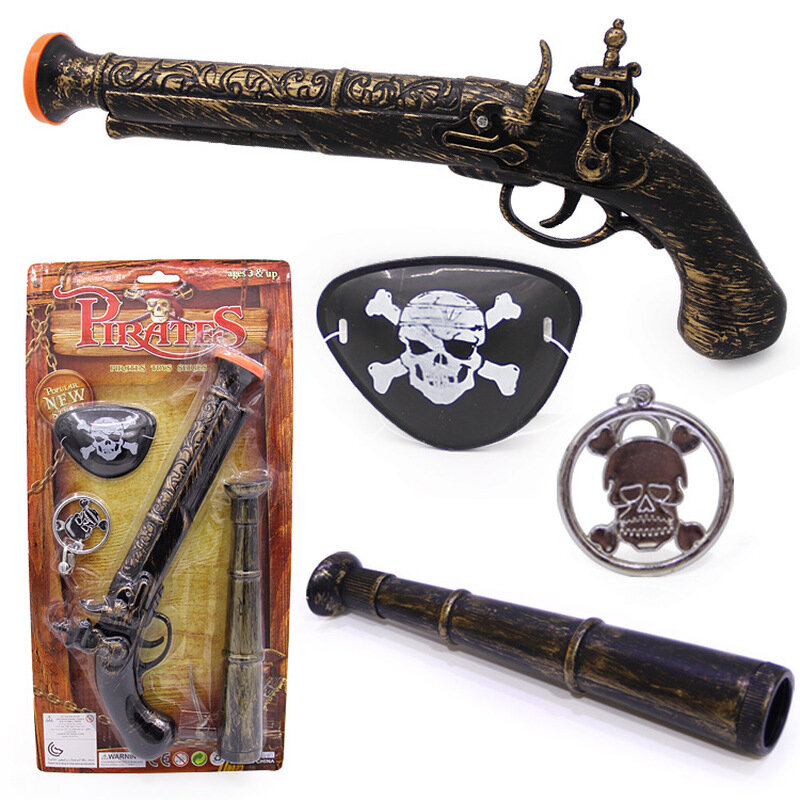 هالوين القراصنة بندقية الأطفال مسدس بلاستيكي مجموعة تأثيري القراصنة الاطفال هدية