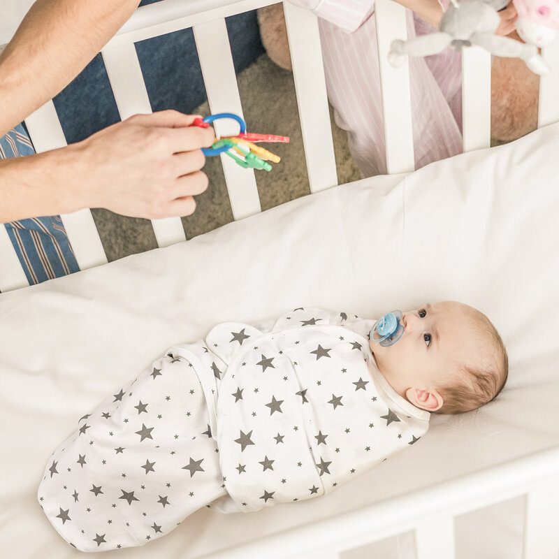 100% القطن العضوي الطفل قماط بطانية قماش Wrap الرضع قابل للتعديل الوليد قماط الطفل كيس النوم للبنين والبنات