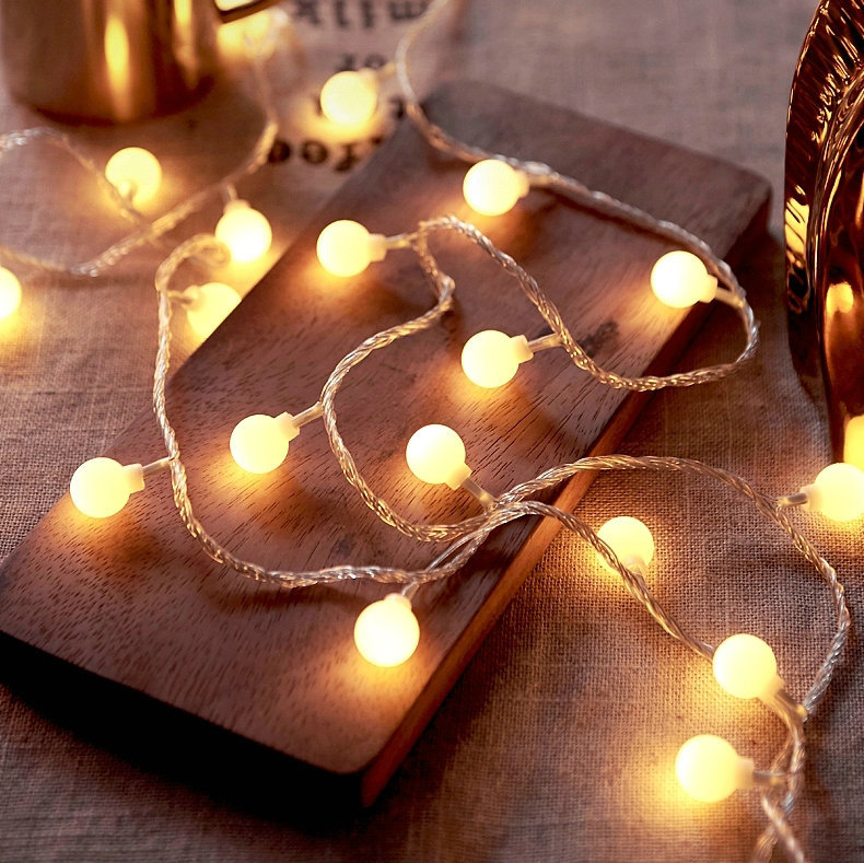100LED USB/طاقة البطارية LED الكرة جارلاند أضواء الجنية سلسلة في الهواء الطلق مصباح عيد الميلاد عطلة الزفاف حديقة أضواء الديكور