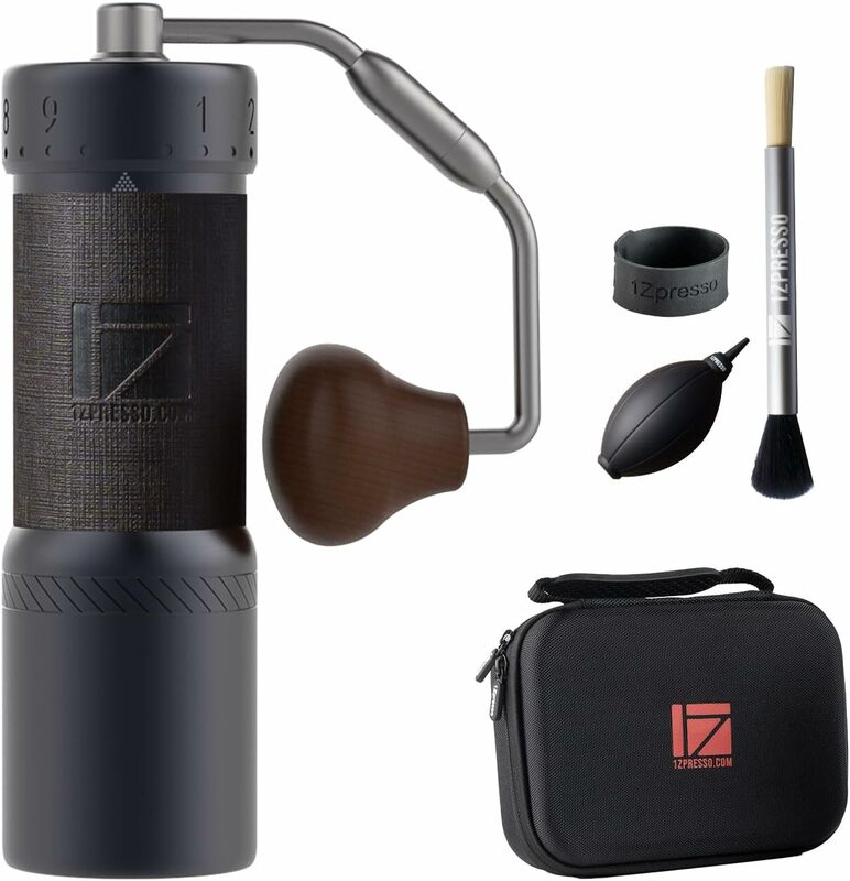 مطحنة قهوة يدوية واحدة من Zpresso J-Ultra ، لدغ مخروطي ، مقبض قابل للطي ، صيد مغناطيسي ، سعة كوب 40 جم ، رمادي حديد