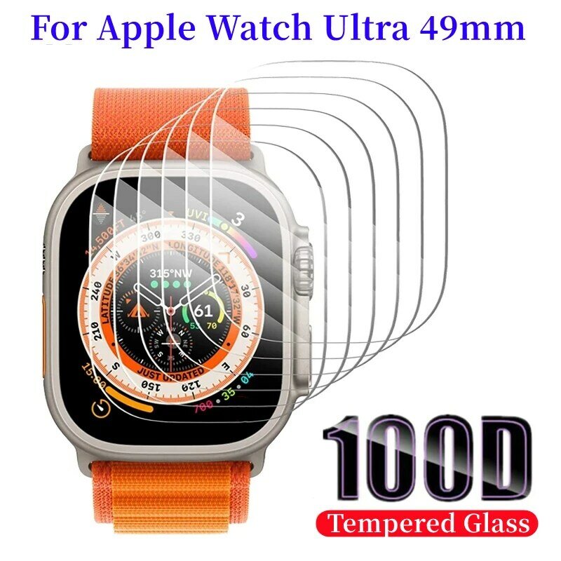 1-4 قطعة الزجاج ل أبل ساعة الترا 49 مللي متر Smartwatch حامي الشاشة ل iWatch سلسلة 8 الترا iWatch الترا المضادة للخدش فيلم