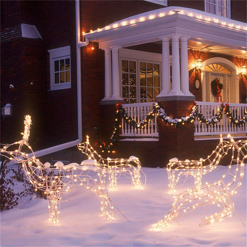 أضواء سلسلة من الأسلاك النحاسية لديكورات عيد الميلاد ، أكاليل خرافية ، الغرفة ، ديكور المنزل ، السنة الجديدة ، العطلة ، 5 أمتار ، 50 ليد ، 5 من من الأسلاك النحاسية