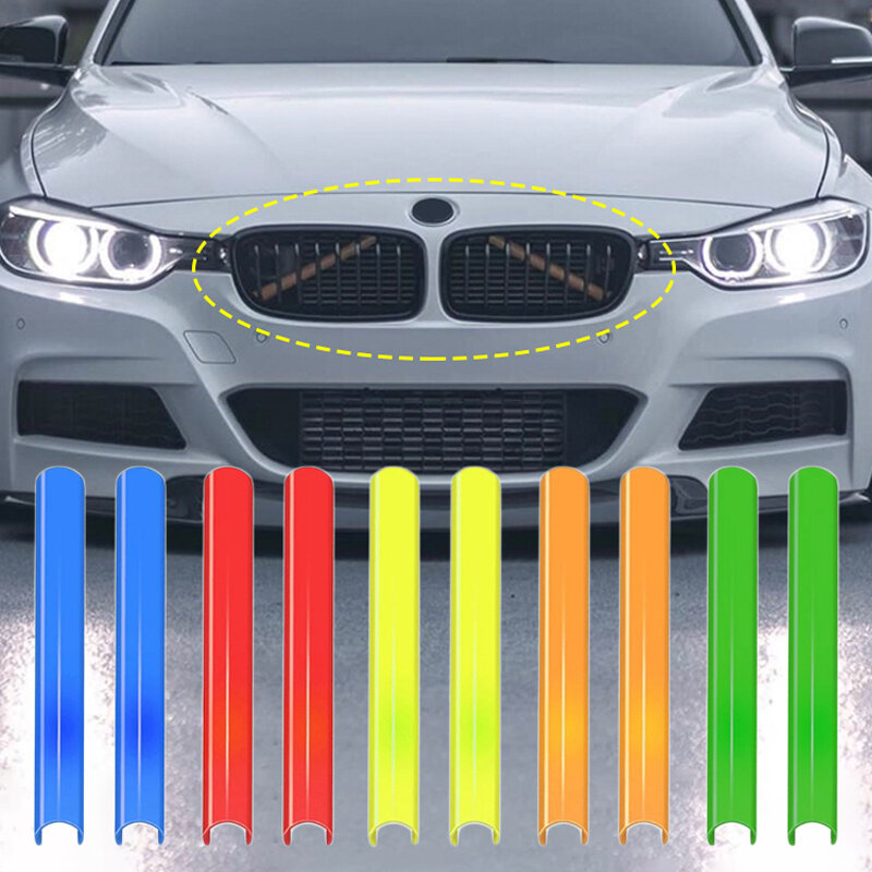 زوج سيارة الجبهة مصبغة شرائط التشذيب لسيارات BMW F30 F31 F32 F33 F34 F36 F20 F21 F22 F23 G29 سيارة الرياضة التصميم الديكور اكسسوارات