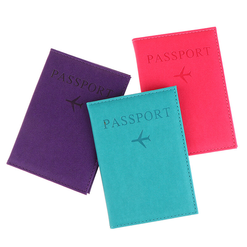 غطاء جواز سفر محفظة PU للرجال والنساء ، غطاء زوجين عاشق ، حافظة طائرة بسيطة ، حامل جواز سفر ، هدية الزفاف ، والأزياء