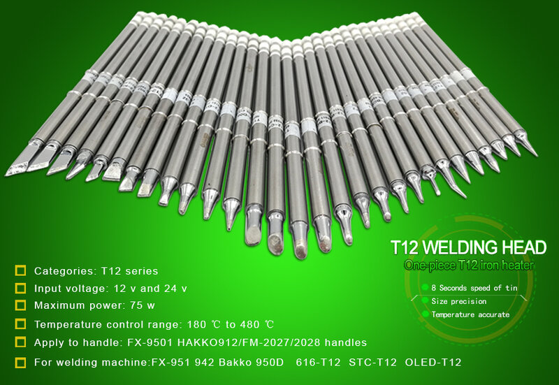 T12 لحام الحديد نصائح استبدال ، نماذج مختلفة من طرف ، الكهربائية لحام الحديد تلميح ، T12- K كو I ، D24 ، BC2 ، C4 ، C1 ، JL02
