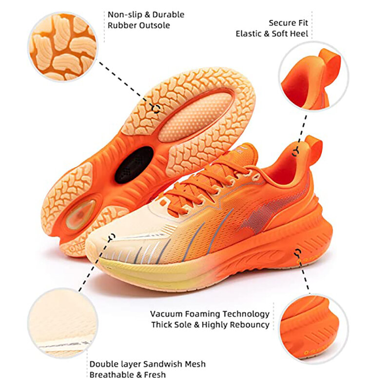 ONEMIX جديد توسيد احذية الجري للرجل رياضي التدريب أحذية رياضية في الهواء الطلق عدم الانزلاق مقاومة للاهتراء أحذية رياضية للرجال