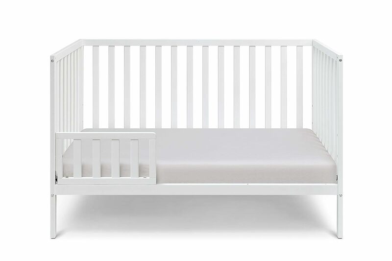 سرير Suite-Bebe Palmer قابل للتحويل ، أبيض ، شحن سريع ، مرتبة غير مدرجة ، 3 في 1