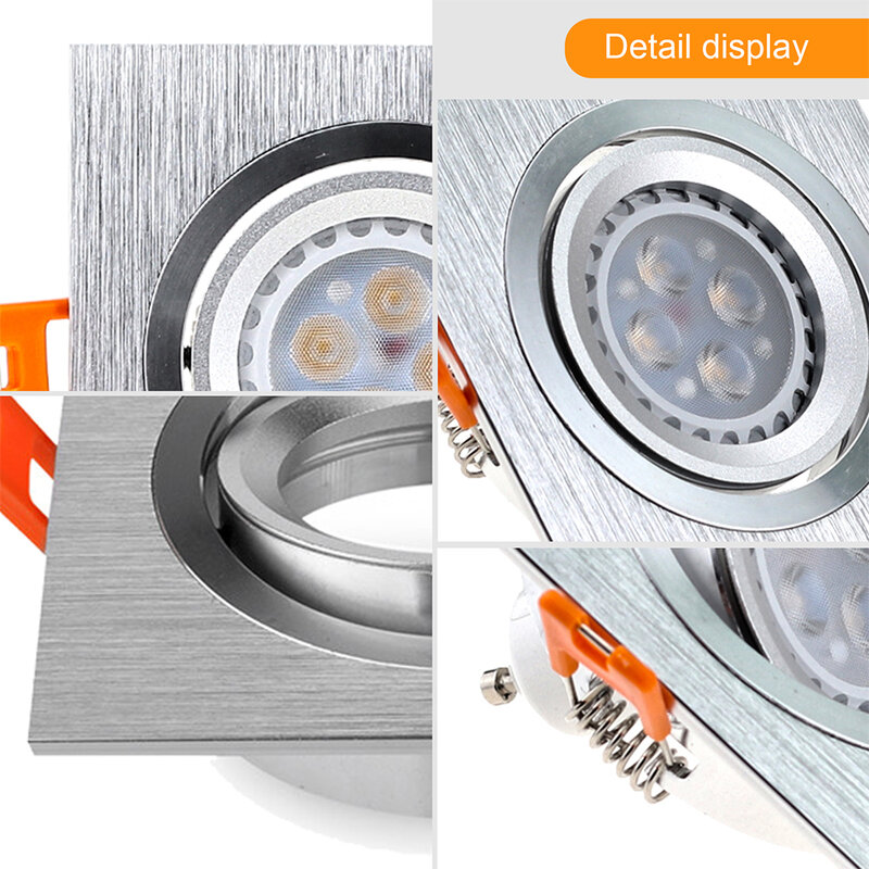 2pcs Downlight Led  Round Ceiling Spot Light LED Spotlight FrameAluminum Recessed Gu10 Mr16 Round Housing