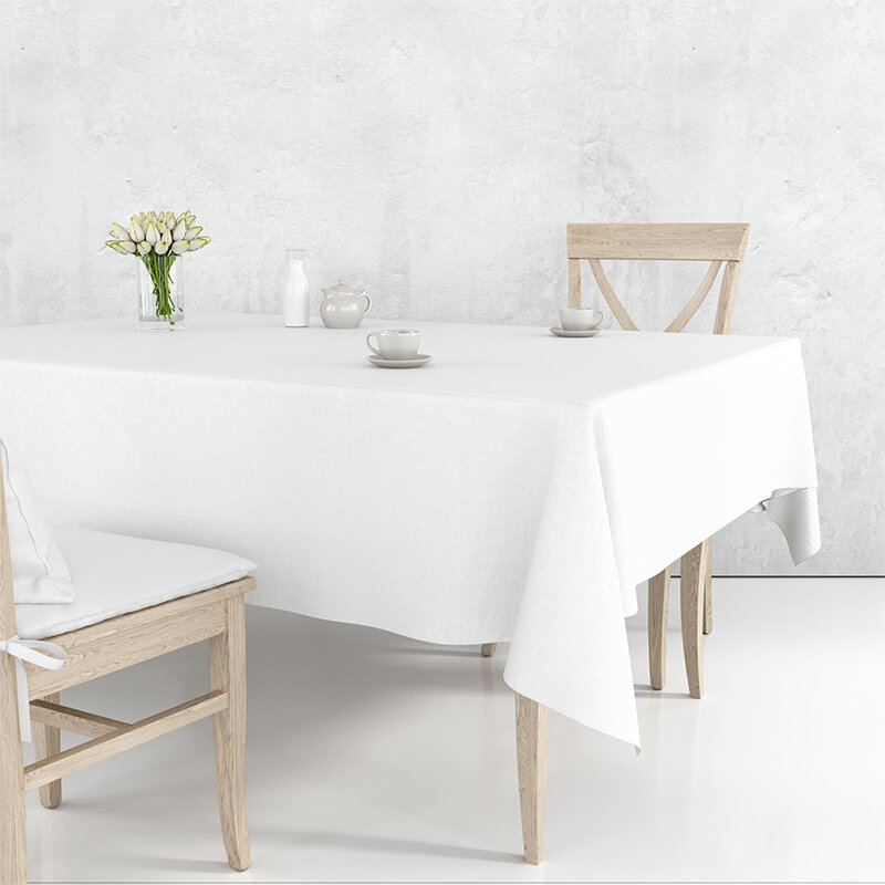 مفرش طاولة بيفا سادة لتزيين الحفلات ، أبيض ، سميك ، بلون واحد ، للاستعمال مرة واحدة ، 137 × 272 سم