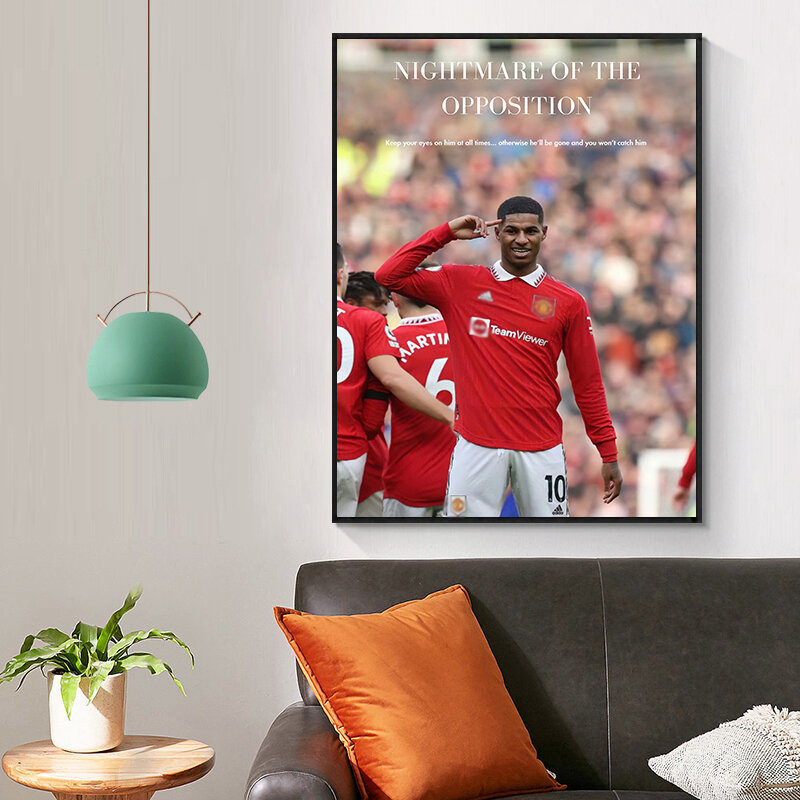 ملصق ملعب كرة قدم مطبوع للمعجبين ، صورة بدون إطار ، مروحة قماش مطبوعة ، كريستيانو رونالدو ، لوحة بدون إطار