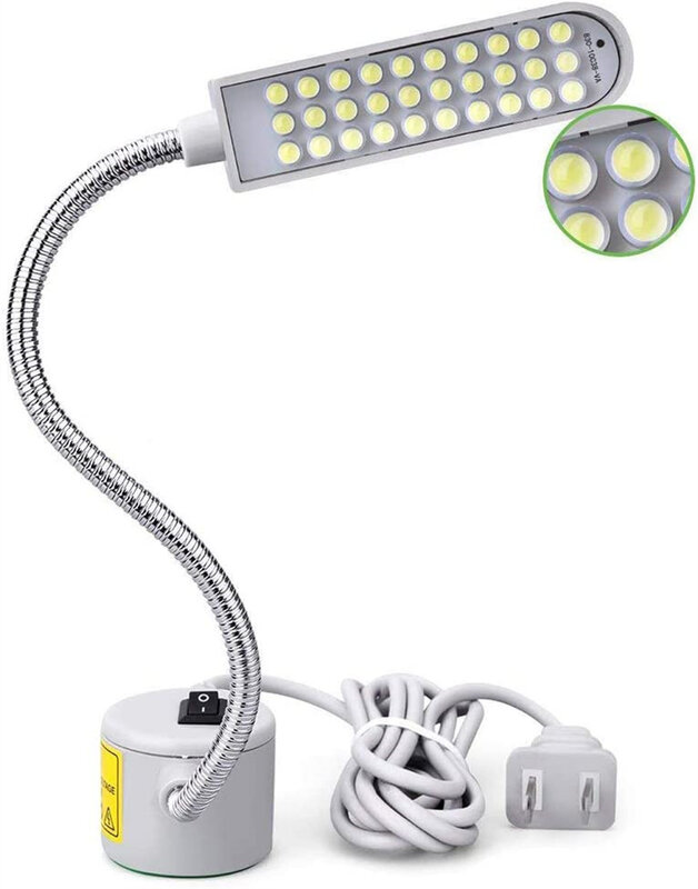 مصباح LED فائق السطوع ماكينة خياطة ضوء متعددة الوظائف مرنة مصباح العمل مع قاعدة تصاعد المغناطيسي لحفر منضدة مخرطة