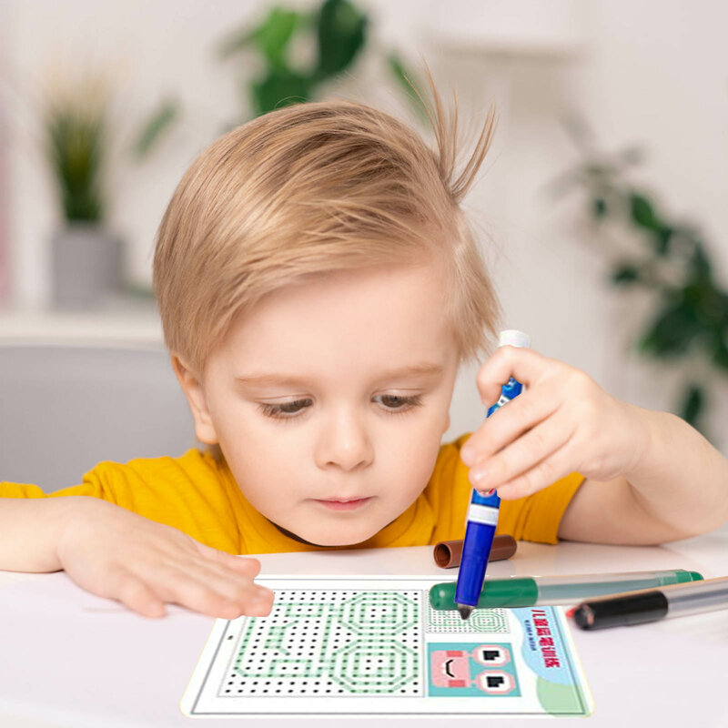 الأطفال ألعاب مونتيسوري التعليمية الرياضيات اللعب لوح رسم القلم التحكم اليد التدريب لصبي فتاة شكل الرياضيات مباراة لعبة كتاب