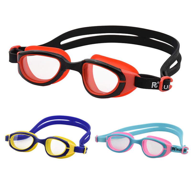 أطفال مقاوم للماء مكافحة الضباب نظارات الوقاية للسباحة في سن المراهقة الكرتون HD التدريب المهنية نظارات سباحة حالات قناع الطفل السباحة نظارات