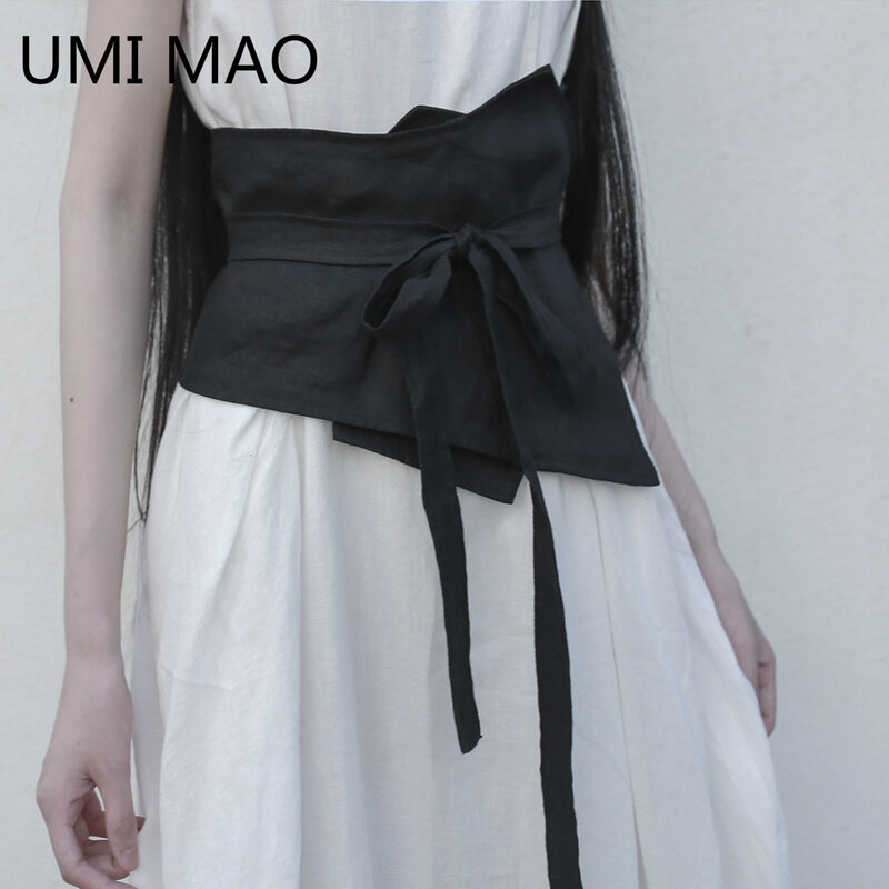 UMI ماو ربيع جديد نمط من Moshu محلية الصنع غير النظامية البرية الكتان حزام الإناث النمط الصيني