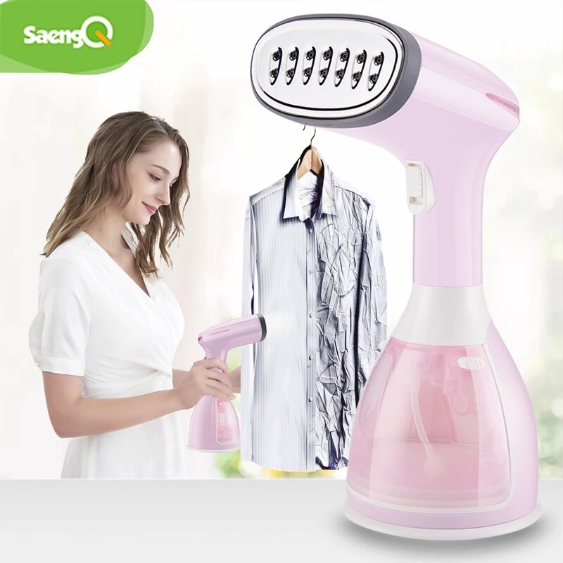SaengQ-جهاز البخار للملابس المحمولة باليد ، مكواة البخار للأقمشة المنزلية ، جهاز تسخين عمودي صغير محمول سريع الحرارة للملابس الكي ، 1500 واط ، 280 مللي