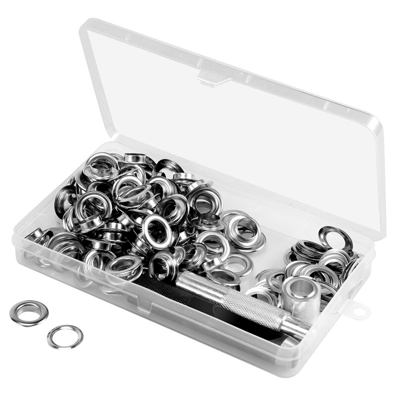 مجموعة أدوات الثقوب جروميت مع أدوات وصندوق تخزين ، 1/2 "، 120 Sets