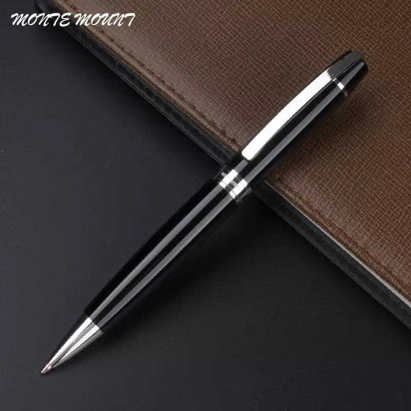 قلم حبر جاف متوسط الحجم ، توقيع قبعة سوداء ، مكتب عمل ، قلم بكرة دوارة فاخر ، جودة عالية