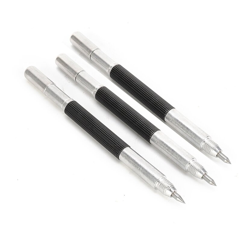قلم نقش مزدوج النهاية من الكربيد ، قلم نقش ، قلم نقش ، فولاذ فضي مقاوم للصدأ ، متين ، 3 طقم