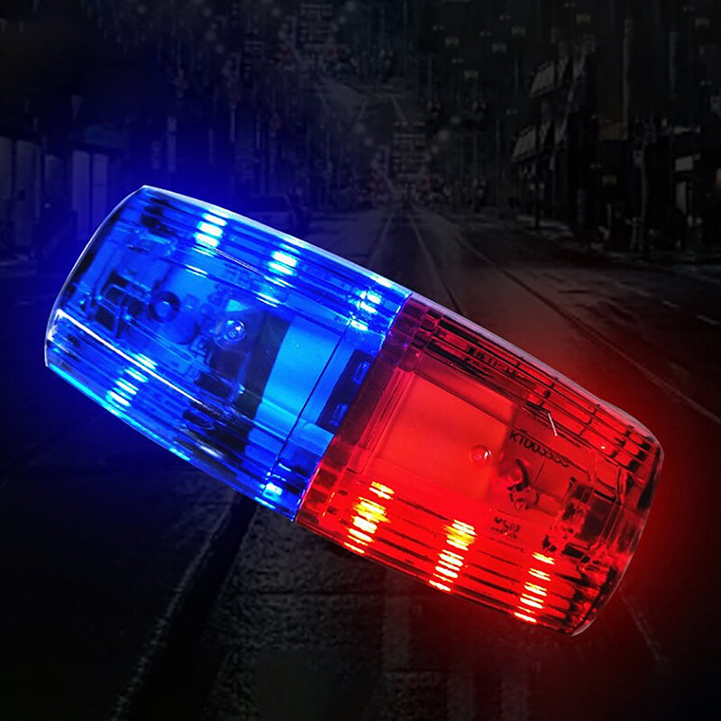 مصباح الكتف وامض مع ضوء LED ، الحذر الأحمر والأزرق ، ضوء الشرطة في حالات الطوارئ ، تحذير USB قابلة للشحن