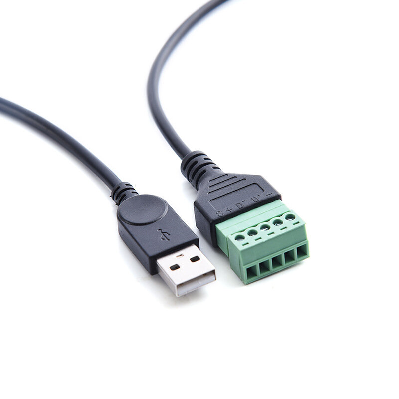 مايكرو 5 دبوس 2.0 USB ذكر إلى 5 دبوس المسمار مع درع لحام محطة محول القابس موصل سلك توصيل للكابل