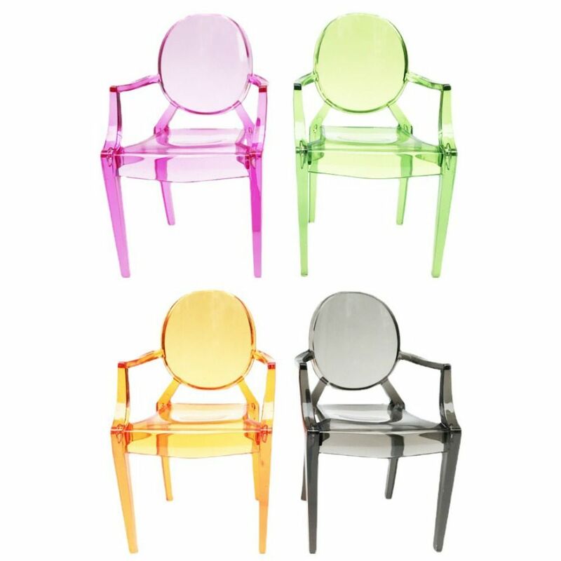 كرسي بذراع وهمية للدمى ، كرسي الترفيه ، أثاث مصغر بساطتها ، متعدد الألوان من البلاستيك ، نموذج المشهد