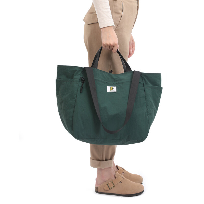 حقيبة سفر بسعة كبيرة للرجال والنساء ، حقائب حمل من المطر قابلة للطي ، حقائب كتف واحدة ، حقيبة قماشية كبيرة الحجم