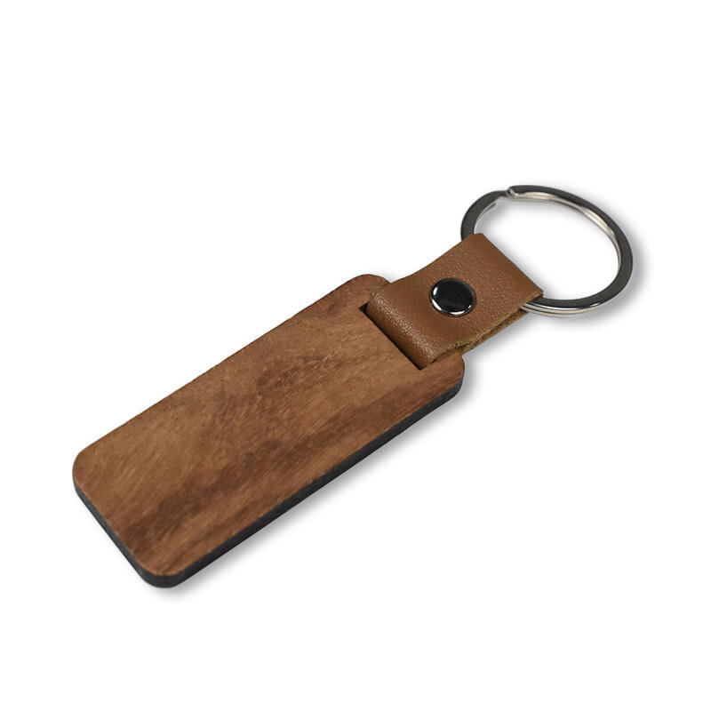 سلسلة مفاتيح من جلد البولي يوريثان ، سلسلة مفاتيح خشبية ، 10 ، 20 ، 50 ، قلادة