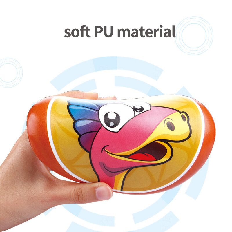 Soft Silicone Flying Saucer Outdoor Sports Hand Throwing PU Discs Beach Toy Cartoon Design Parent-Child Interaction Pet Dog Toys